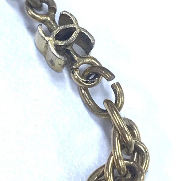 AUTHENTIC CHANEL CC Long chain Necklace Gold Plated Gold - Picture 6 of 12